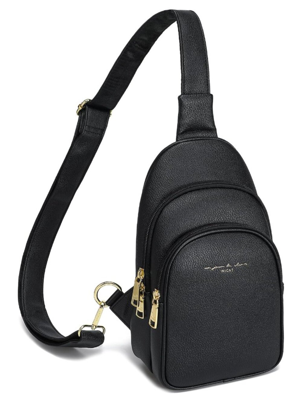 Small Faux Leather Sling Crossbody Bag Hands-Free Everyday Purse